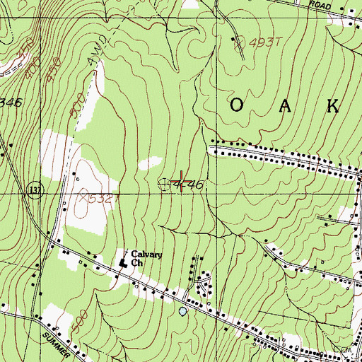 Topographic Map of Town of Oakland, ME