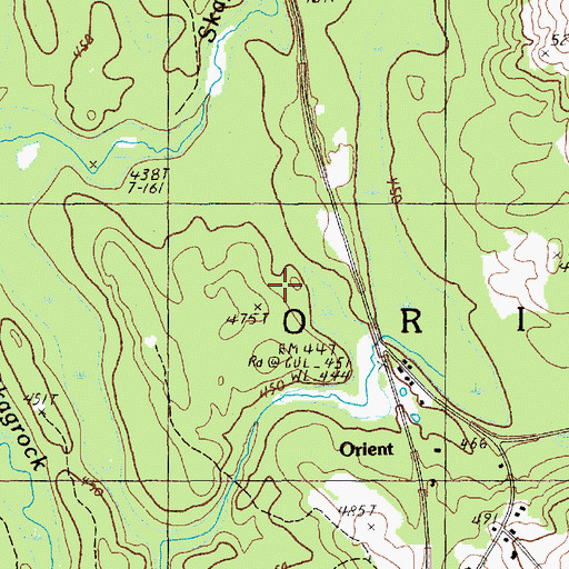 Topographic Map of Town of Orient, ME