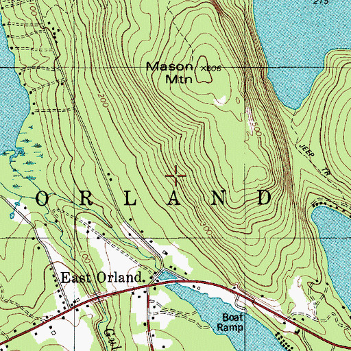 Topographic Map of Town of Orland, ME