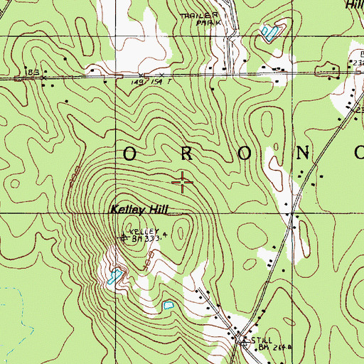 Topographic Map of Town of Orono, ME