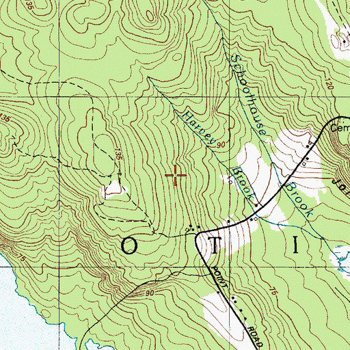 Topographic Map of Town of Otis, ME