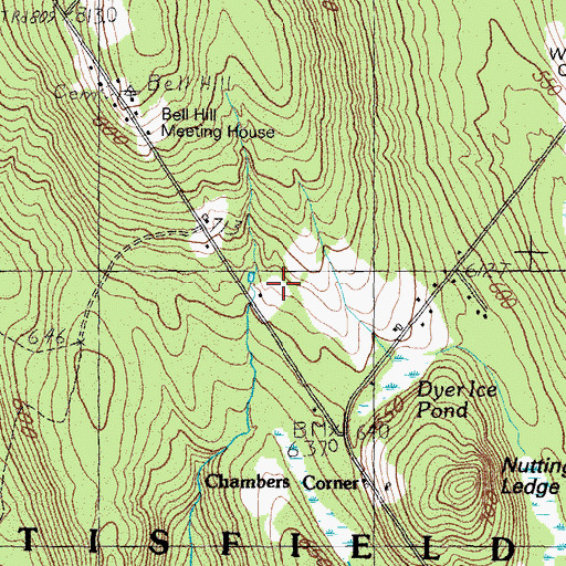 Topographic Map of Town of Otisfield, ME