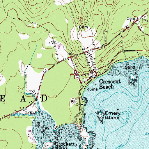 Topographic Map of Town of Owls Head, ME