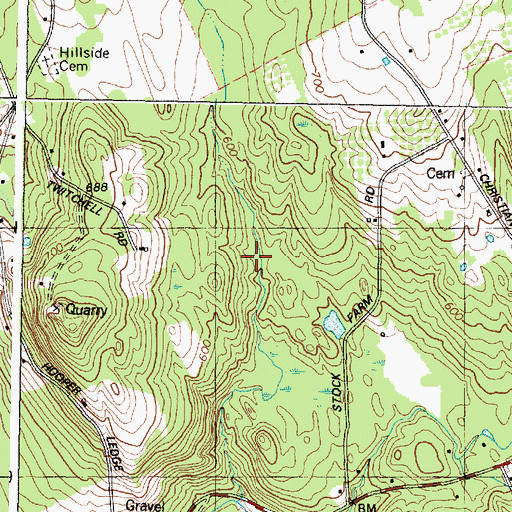 Topographic Map of Town of Paris, ME