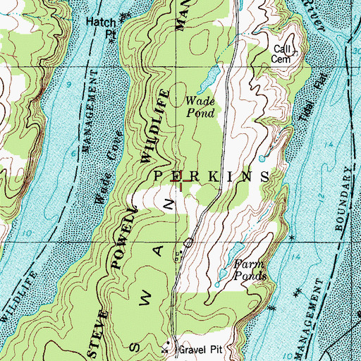 Topographic Map of Unorganized Territory of Perkins, ME