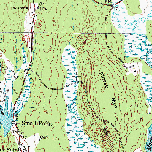 Topographic Map of Town of Phippsburg, ME