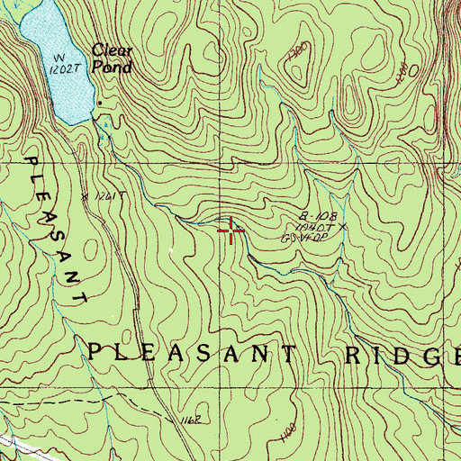 Topographic Map of Plantation of Pleasant Ridge, ME