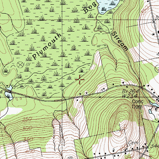 Topographic Map of Town of Plymouth, ME