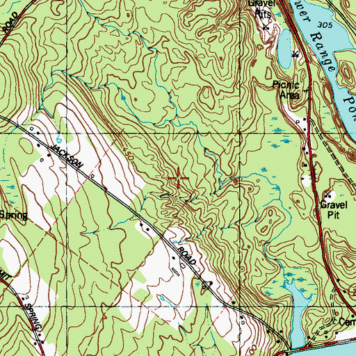 Topographic Map of Town of Poland, ME