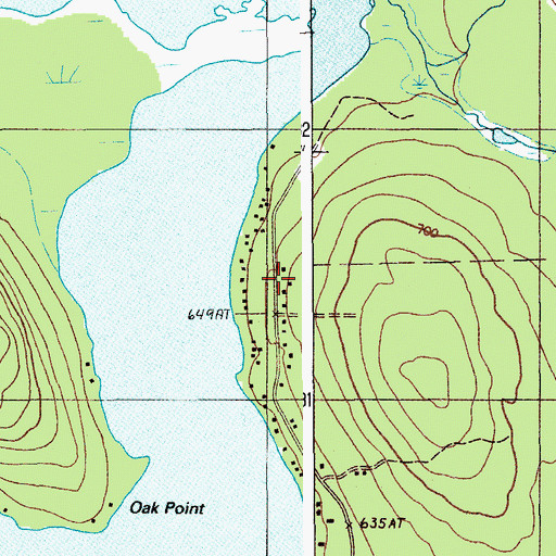 Topographic Map of Town of Portage Lake, ME