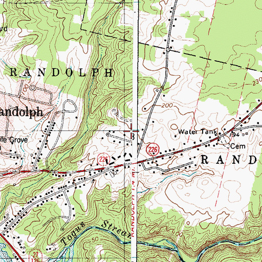 Topographic Map of Town of Randolph, ME