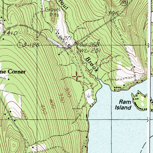 Topographic Map of Town of Rome, ME