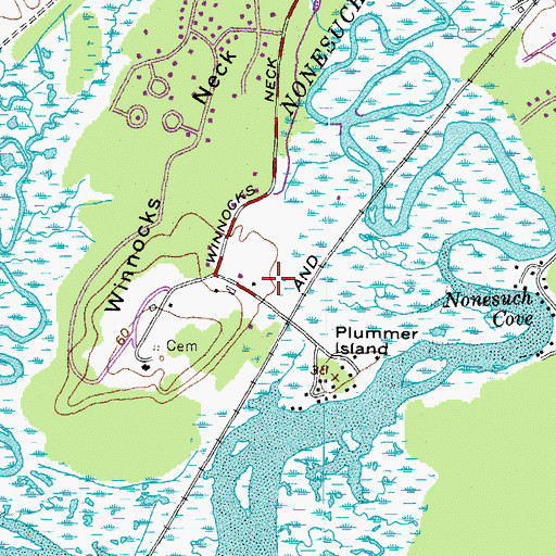 Topographic Map of Town of Scarborough, ME