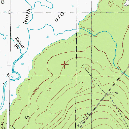 Topographic Map of Unorganized Territory of Seboomook Lake, ME