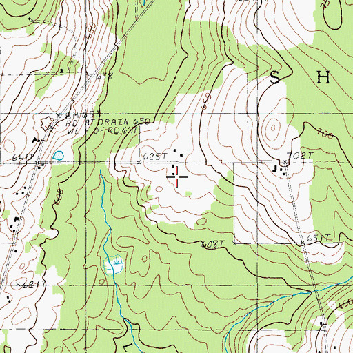 Topographic Map of Town of Sherman, ME