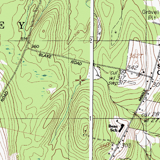 Topographic Map of Town of Sidney, ME