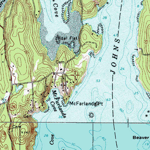 Topographic Map of Town of South Bristol, ME