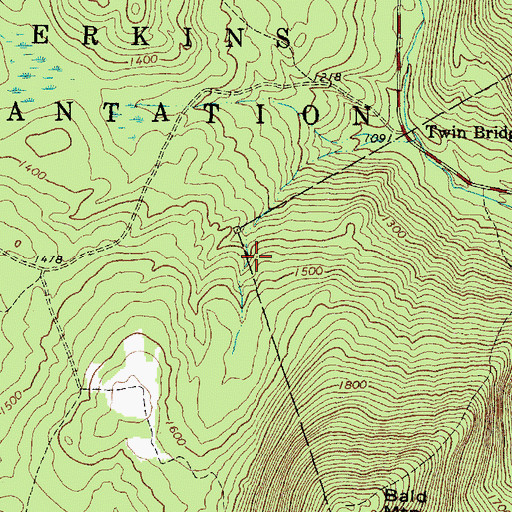 Topographic Map of Unorganized Territory of South Franklin, ME