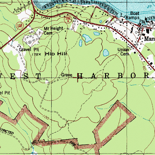 Topographic Map of Town of Southwest Harbor, ME