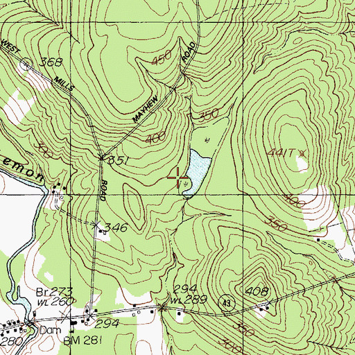 Topographic Map of Town of Starks, ME