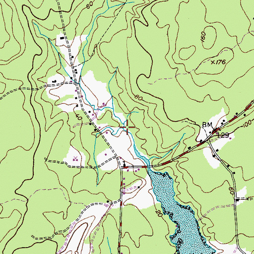 Topographic Map of Town of Steuben, ME