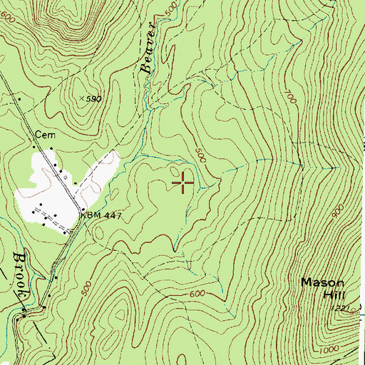 Topographic Map of Town of Stoneham, ME
