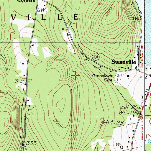 Topographic Map of Town of Swanville, ME