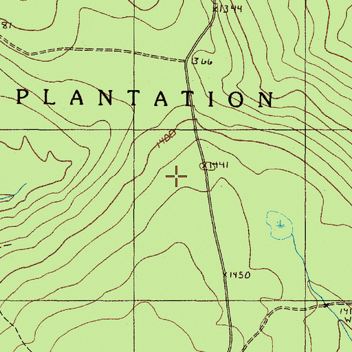 Topographic Map of Plantation of The Forks, ME