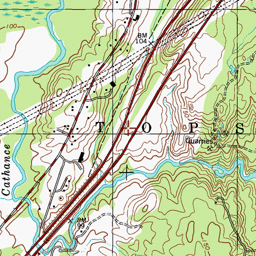 Topographic Map of Town of Topsham, ME