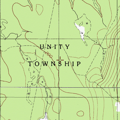 Topographic Map of Township of Unity, ME