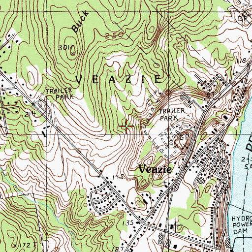 Topographic Map of Town of Veazie, ME