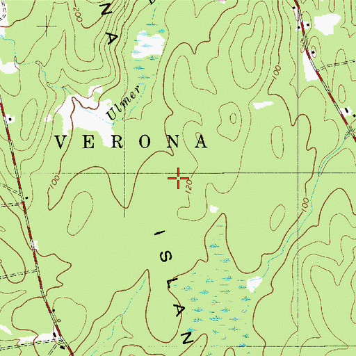Topographic Map of Town of Verona Island, ME