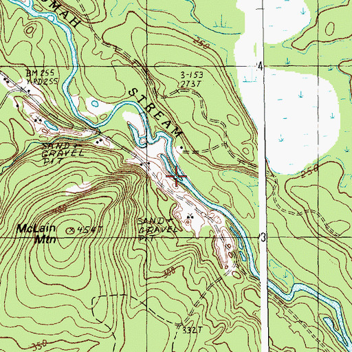 Topographic Map of Town of Waite, ME