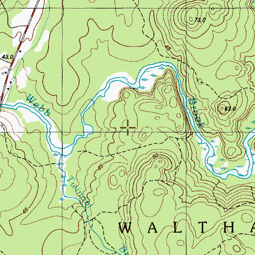 Topographic Map of Town of Waltham, ME