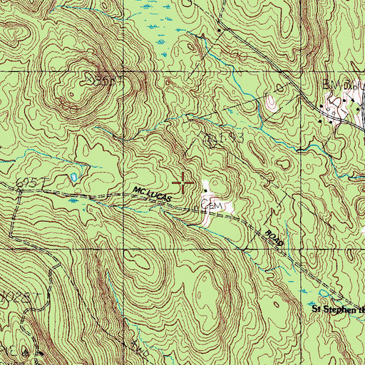 Topographic Map of Town of Waterboro, ME
