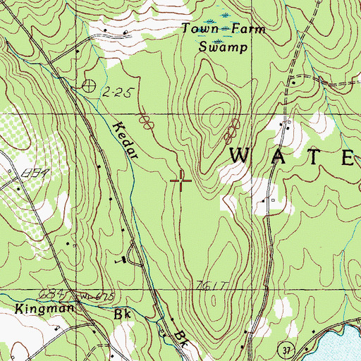 Topographic Map of Town of Waterford, ME