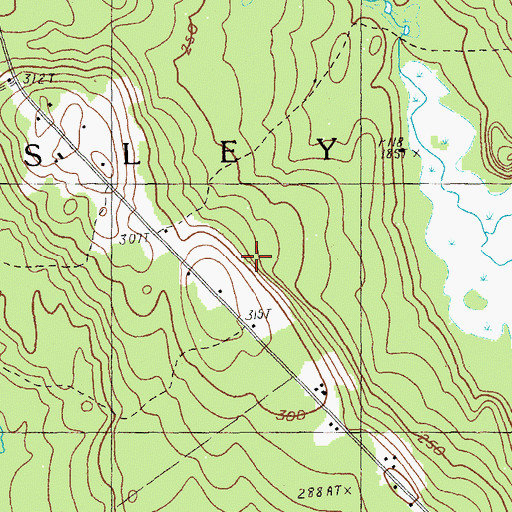 Topographic Map of Town of Wesley, ME