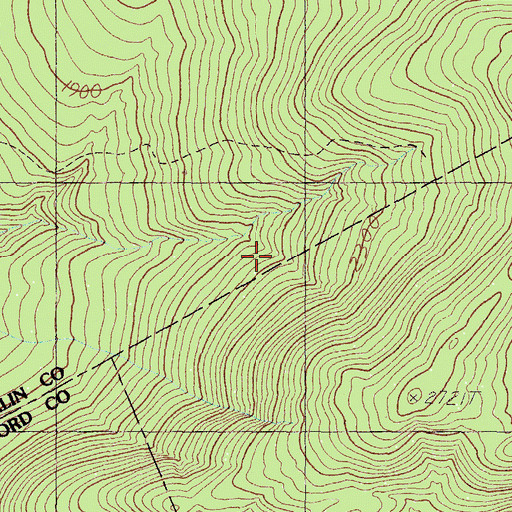 Topographic Map of Unorganized Territory of West Central Franklin, ME