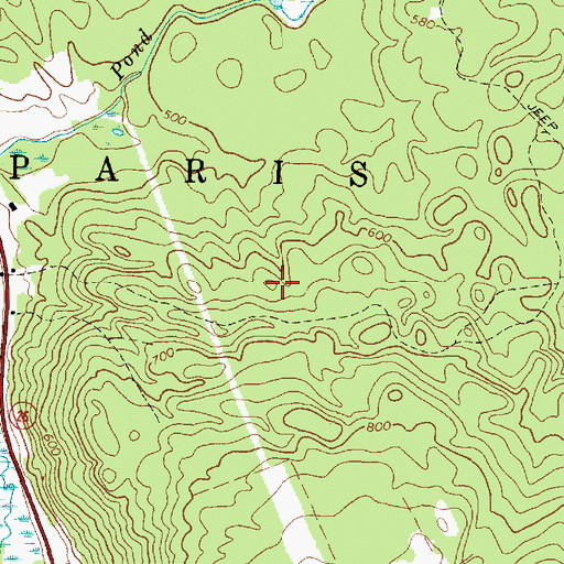 Topographic Map of Town of West Paris, ME