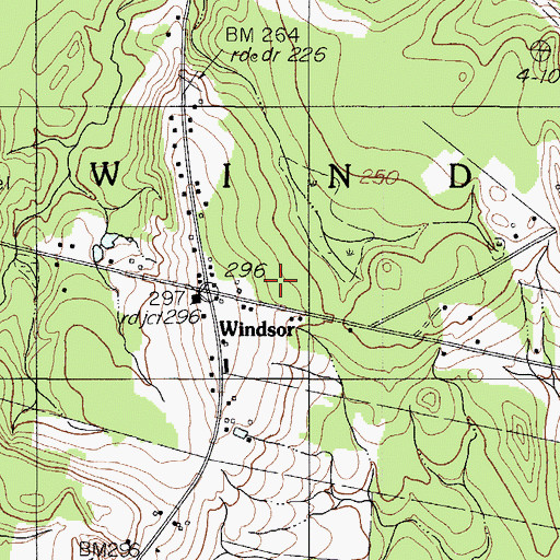 Topographic Map of Town of Windsor, ME