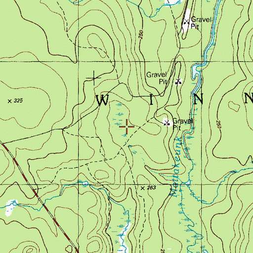 Topographic Map of Town of Winn, ME