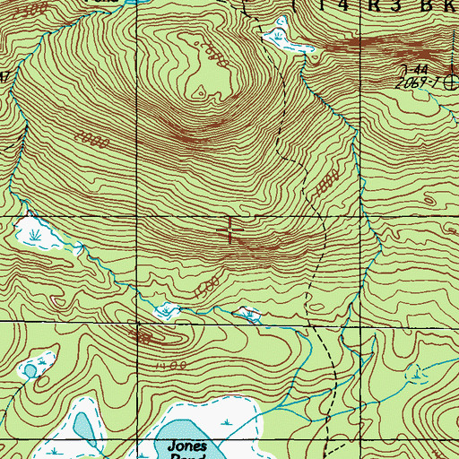 Topographic Map of Unorganized Territory of Wyman, ME