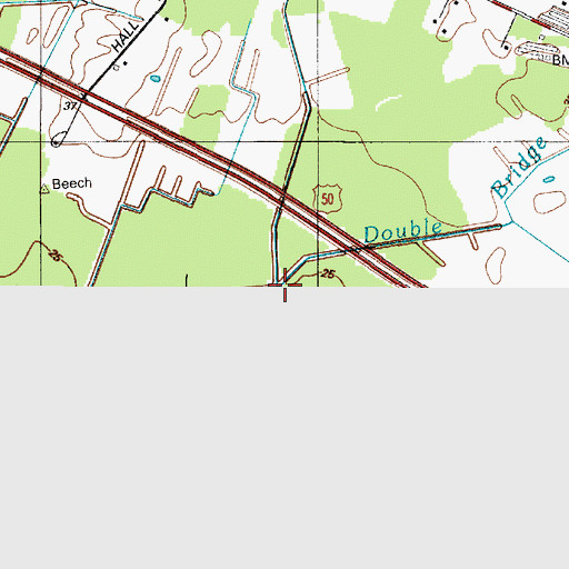 Topographic Map of Double Bridge Branch, MD