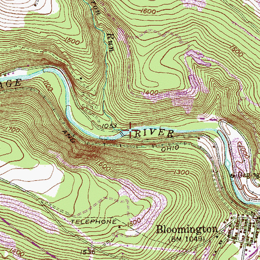 Topographic Map of Aaron Run, MD