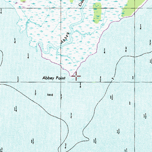 Topographic Map of Abbey Point, MD