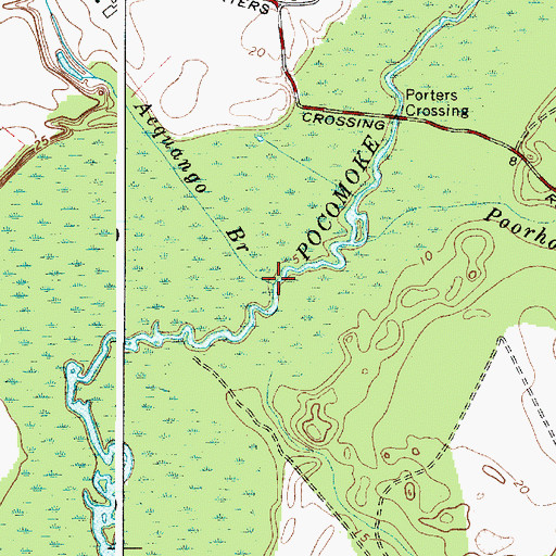 Topographic Map of Acquango Branch, MD