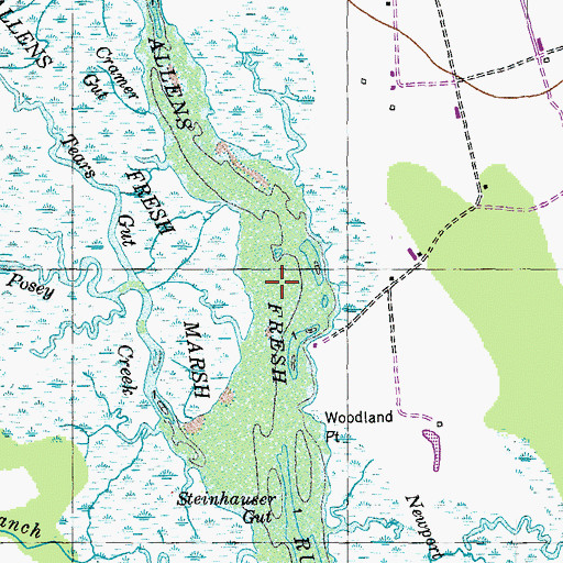 Topographic Map of Allens Fresh Run, MD