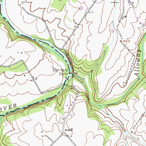 Topographic Map of Alloway Creek, MD