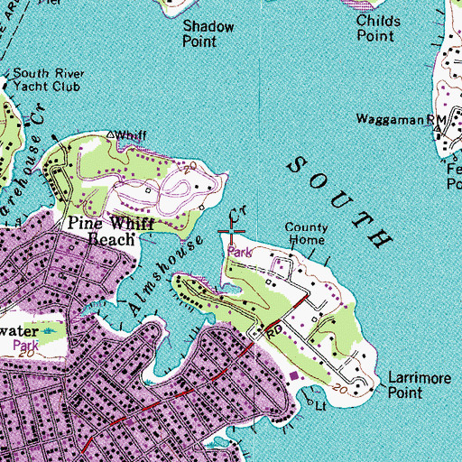 Topographic Map of Almshouse Creek, MD