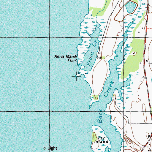 Topographic Map of Amys Marsh Point, MD